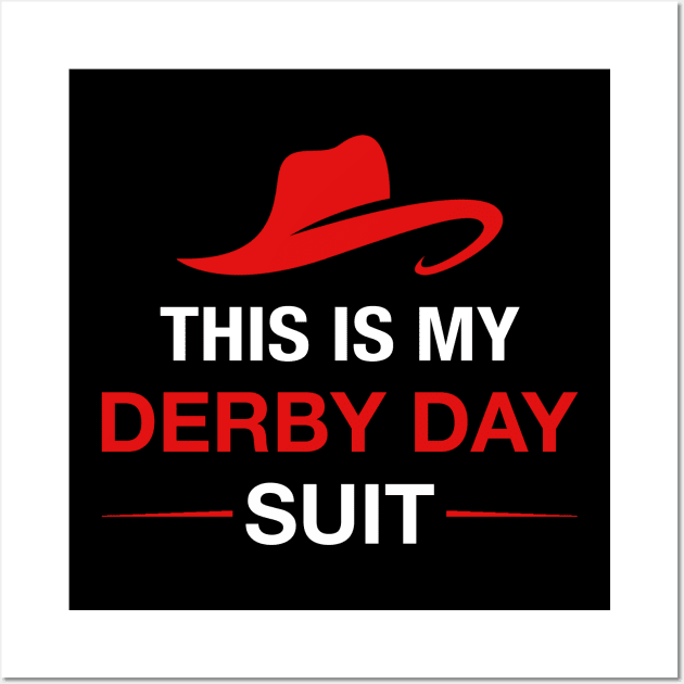 Funny Derby Day Women Hat, Derby Suit Kentucky Horse Racing Design Wall Art by Printofi.com